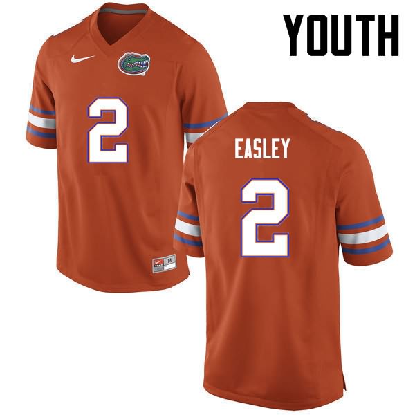 NCAA Florida Gators Dominique Easley Youth #2 Nike Orange Stitched Authentic College Football Jersey AYC4564GR